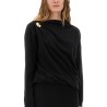 MIDI DRESS WITH GOLD DETAIL