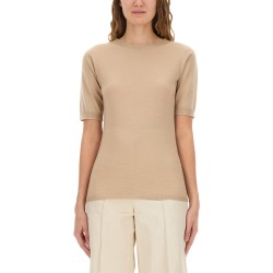 CASHMERE AND SILK KNIT T-SHIRT