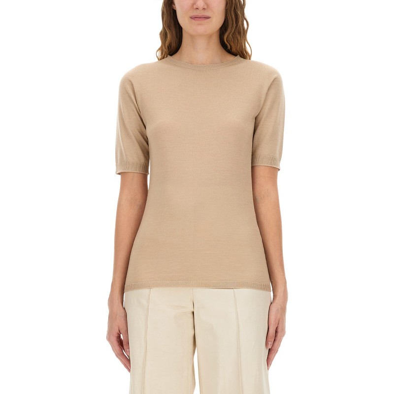 CASHMERE AND SILK KNIT T-SHIRT