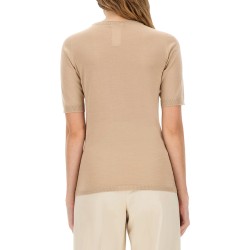 CASHMERE AND SILK KNIT T-SHIRT