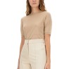 CASHMERE AND SILK KNIT T-SHIRT