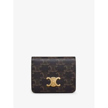 Compact Triomphe coated canvas wallet