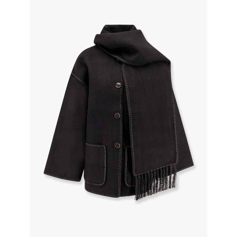 Embroidered Scarf wool blend Jacket