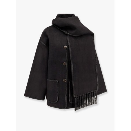 Embroidered Scarf wool blend Jacket