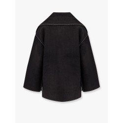 Embroidered Scarf wool blend Jacket