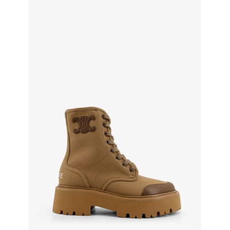 Celine Bulky canvas and leather ankle boots