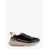 Low-top suede sneakers with leather inserts