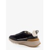 Low-top suede sneakers with leather inserts