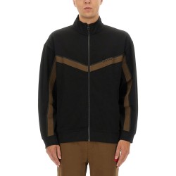 SWEATSHIRT WITH LOGO AND ZIPPER