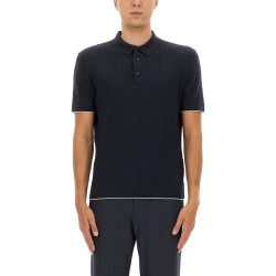SILK AND COTTON BRAIDED POLO SHIRT
