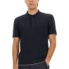 SILK AND COTTON BRAIDED POLO SHIRT