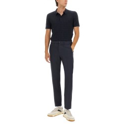 SILK AND COTTON BRAIDED POLO SHIRT
