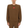 REGULAR FIT SWEATSHIRT WITH LOGO LABEL