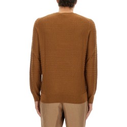 PRINCE OF WALES CHECKED SILK SWEATER