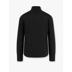 Padded down jacket with wool blend sleeves