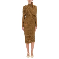 DRAPED MIDI DRESS