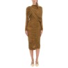 DRAPED MIDI DRESS