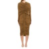 DRAPED MIDI DRESS