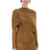 DRAPED MIDI DRESS