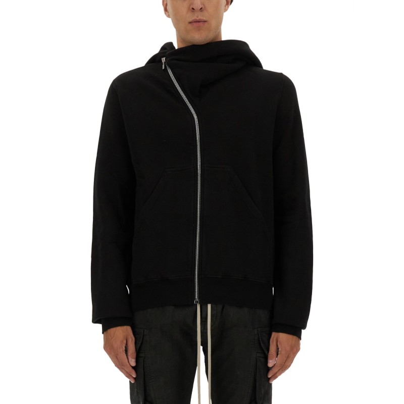 ASYMMETRICAL ZIPPER SWEATSHIRT