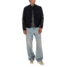 WOOL BOMBER JACKET AND LEATHER SLEEVES