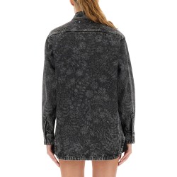 "OLLIE BOYFRIENS" SHIRT WITH LASER FLOWERS