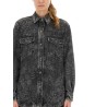 "OLLIE BOYFRIENS" SHIRT WITH LASER FLOWERS