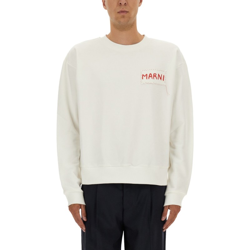 SWEATSHIRT WITH LOGO PATCH