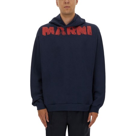 SWEATSHIRT WITH MAXI LOGO PRINT