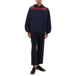SWEATSHIRT WITH MAXI LOGO PRINT