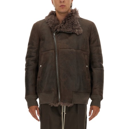 LEATHER BOMBER JACKET