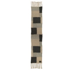 WOOL AND COTTON PLAID SCARF