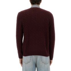 WOOL AND CASHMERE CABLE KNIT SWEATER