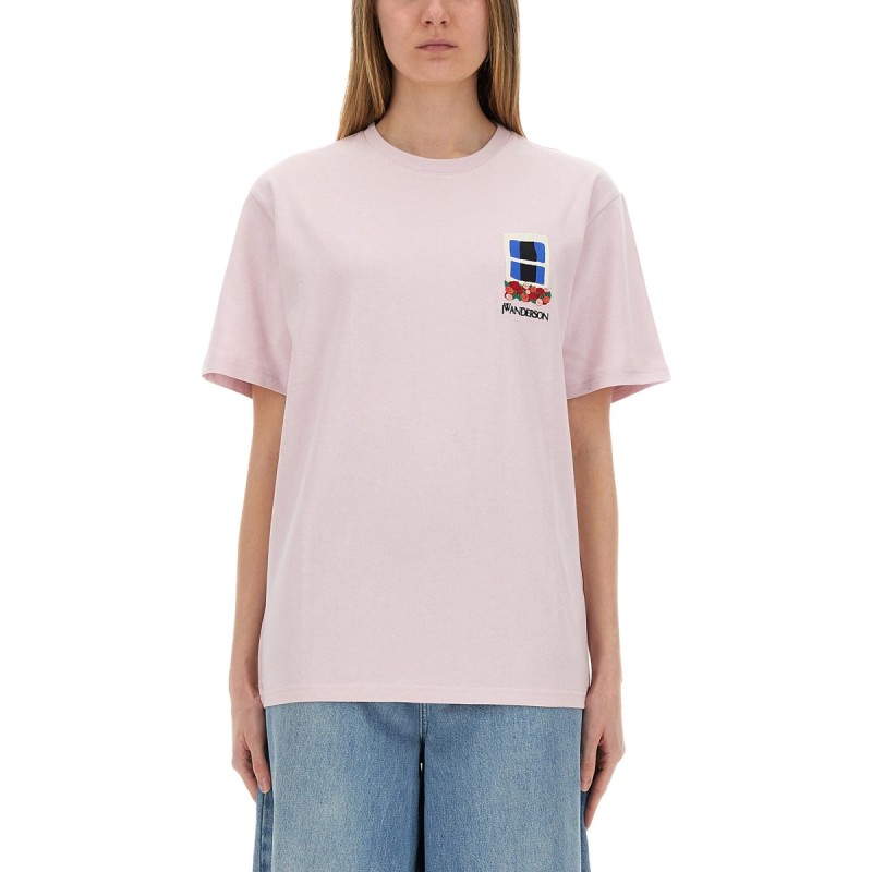 T-SHIRT WITH "WINDOW" EMBROIDERY