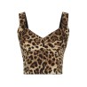 LEOPARD PRINT CHARMEUSE BUSTIER