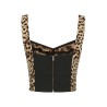 LEOPARD PRINT CHARMEUSE BUSTIER
