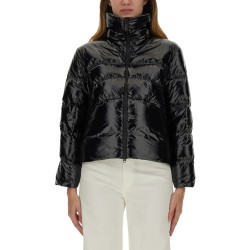 "GLOSSY" DOWN JACKET WITH HIGH COLLAR