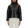 "GLOSSY" DOWN JACKET WITH HIGH COLLAR