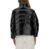 "GLOSSY" DOWN JACKET WITH HIGH COLLAR