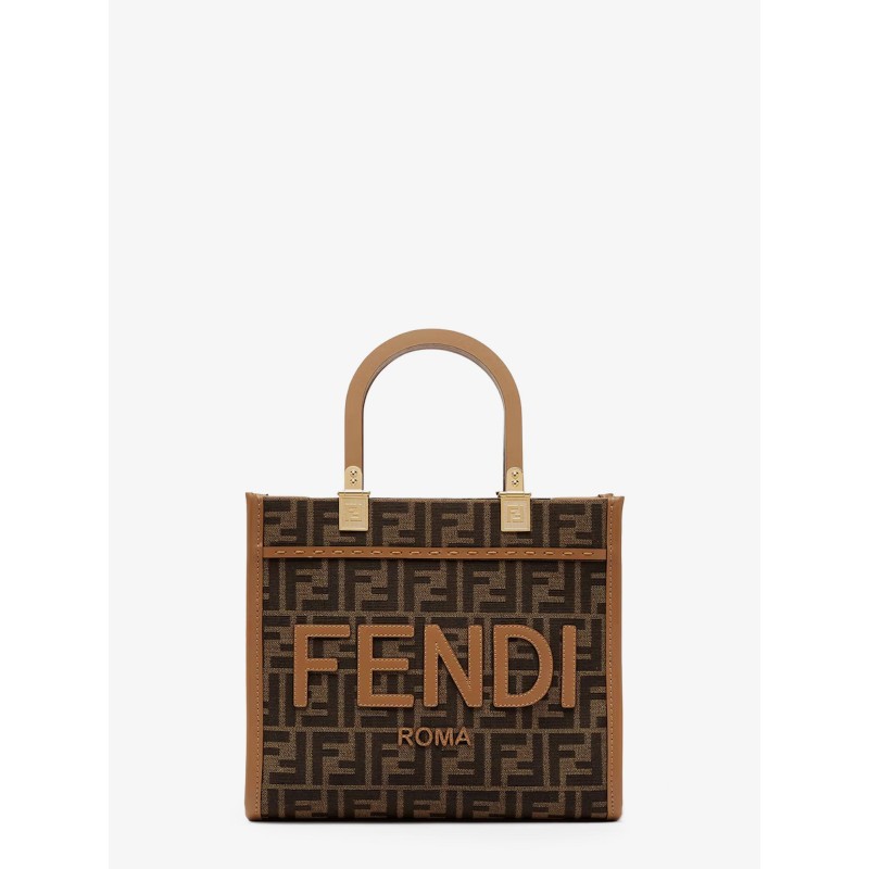 Fendi Sunshine Small jacquard FF fabric shoulder bag