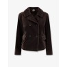 Double-breasted velvet blazer