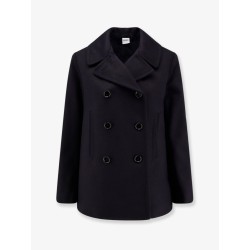 Double-breasted wool coat