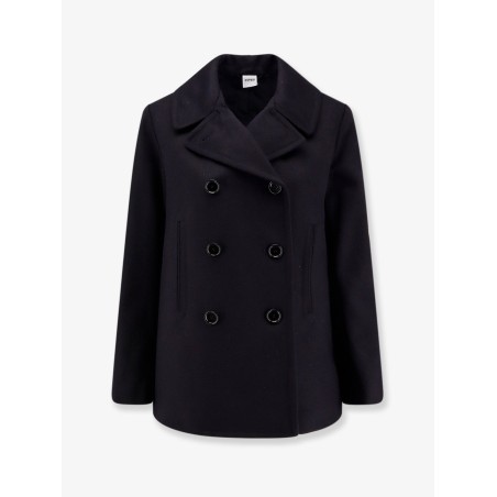 Double-breasted wool coat