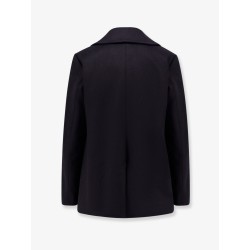 Double-breasted wool coat