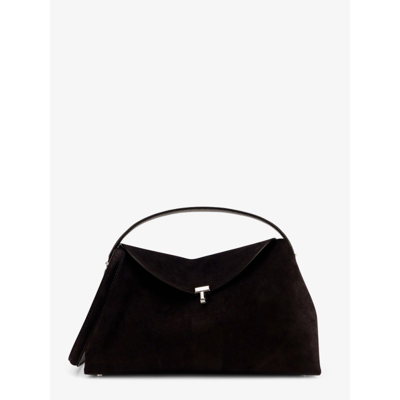 T-Lock suede leather shoulder bag