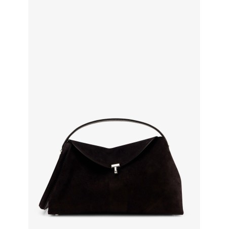 T-Lock suede leather shoulder bag