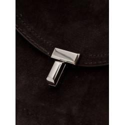 T-Lock suede leather shoulder bag