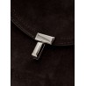 T-Lock suede leather shoulder bag