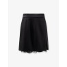 Virgin wool miniskirt with lace detail