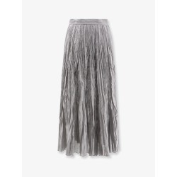 Crinkled Plissé cotton skirt